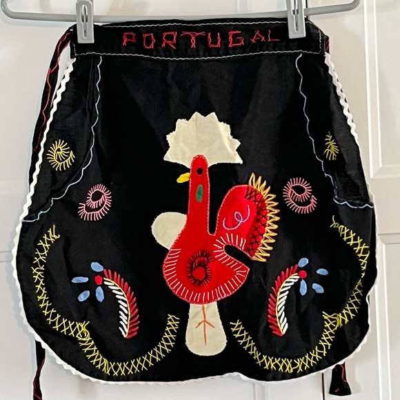 Colorful Hand Embroidered Apron - Picture 1 of 6